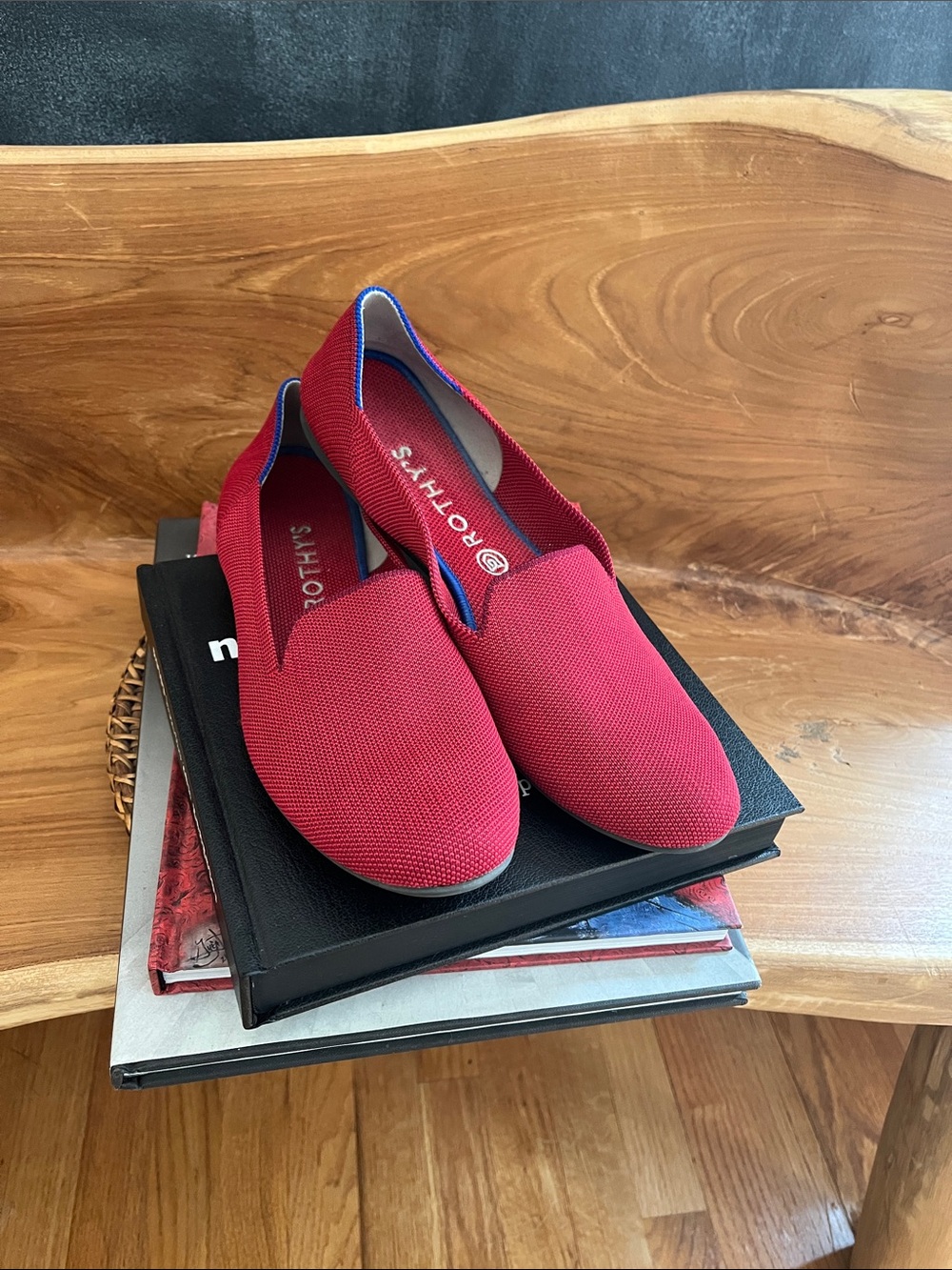Rothy's Red Slip-On Knit Flats